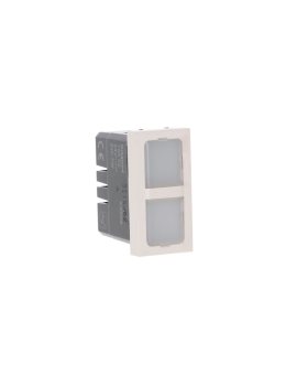 MOSAIC Lampa sygnalizacyjna podwójna płaska, 1 moduł antybakteryjna 0,2W 12-24V 078552