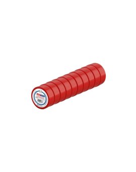 Taśma izolacyjna elektroizolacyjna PVC 19mmx9m czerwona HOROZ 10szt.