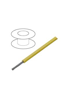 7054/19-YL005 Przewód HookUp Wire linka Cu d: 24AWG PVC żółty 150V 30,5m