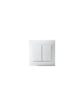 Łącznik schodowy podwójny LUNA, 10A-250V~, biały (9206-32)