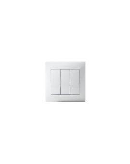 Łącznik potrójny LUNA, 10A-250V~, biały