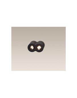 MAXLIGHT C0086 LAMPA SUFITOWA BASIC ROUND CZARNA PODWÓJNA