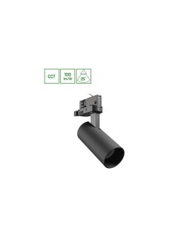 ANDROMEDA PRIME NA SZYNOPRZEWÓD 3F 3CCT 8W 230V 25st IP20 śr. 54x109x160mm CZARNY SPECTRUM