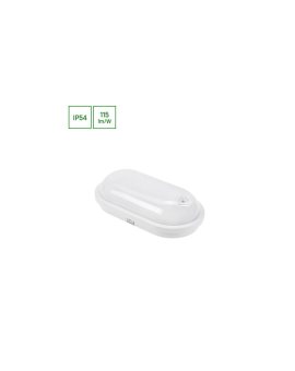 TECHNIC LAMP KANAŁOWA 20W NW 230V 120st IP54 IK07 270x145x70mm BIAŁY owalna czujnik ruchu PIR