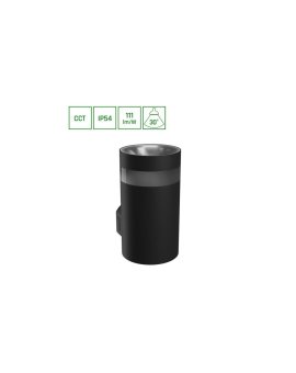 TORRE RING 9W CCT 230V IP54 99x78x156MM CZARNY OKRĄGŁA ELEWACYJNA JEDNOKIERUNKOWE
