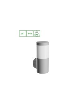 STELLA COLUMN WALL GU10 6W CCT 230V 270ST IP44 IK08 100X120X245MM SZARY OKRĄGŁA ELEWACYJNA
