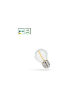 LED KULKA E-27 230V 1W COG 1800K CLEAR SPECTRUM