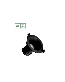 FIALE CORE COMPLETE DOWNLIGHT 7W CCT 230V 45ST IP20 UGR19 FI90X85MM CZARNY OKRĄGŁA