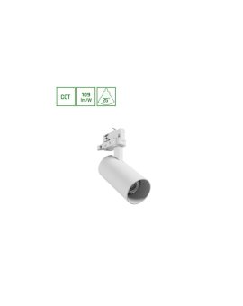 ANDROMEDA PRIME NA SZYNOPRZEWÓD 3F 3CCT 16W 230V 25st IP20 śr. 63x134x184mm BIAŁY SPECTRUM