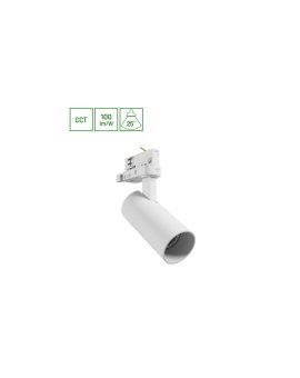 ANDROMEDA PRIME NA SZYNOPRZEWÓD 3F 3CCT 8W 230V 25st IP20 śr. 54x109x160mm BIAŁY SPECTRUM