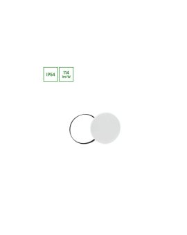 NYMPHEA BLACK i WHITE RINGS 18W CW 230V 115st IP54 FI250x52 BIAŁY/CZARNY OKRĄGŁA