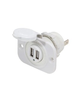 Gniazdo ładowania Blue Sea 12/24V z podwójnym portem USB 2, 1 A