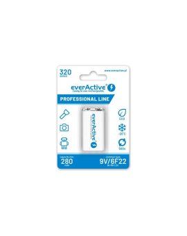 akumulatorek everActive 6F22/9V Ni-MH 320 mAh ready to use