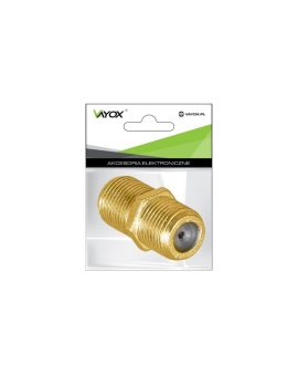 Złącze gniazdo F - gniazdo F (beczka) gold VA0220 Vayox (opak. 1szt)