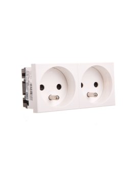 Gniazdo zasilające M45 podwójne z/u 16A białe STD-F0 RW2 6120172 /6szt./