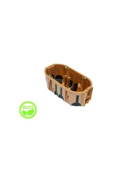 Puszka podtynkowa ProDuo ECO podwójna, głęboka 60mm, fi68, łączeniowa, z wkrętami, wiatroszczelna , WPC, IP30 /A.0092WPC/