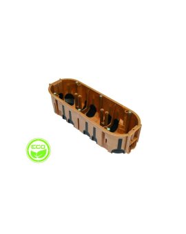 Puszka podtynkowa ProDuo ECO potrójna, głęboka 60mm, fi68, łączeniowa, z wkrętami, wiatroszczelna, WPC, IP30 /A.0093WPC/