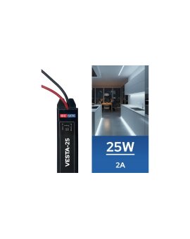 Zasilacz LED hermetyczny SLIM wodoodporny IP67 12V 2A 25W HOROZ