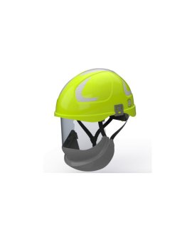HUBIX SECRA H058S F113.HSE2 Żółty hełm elektroizolacyjny, osłona twarzy klasy 2 Box-test, do 20 kV AC / 1,5 kV DC