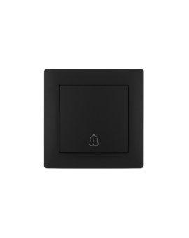 Włącznik przycisk dzwonek dzwonkowy czarny łącznik podtynkowy WESA LC-06C