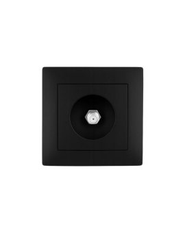 Gniazdo antenowe satelitarne SAT typ F czarne podtynkowe WESA LC-45C