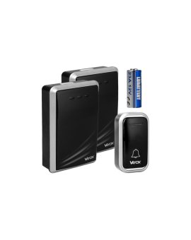 Dzwonek bezprzewodowy zasilany bateriami 3x1,5V AA / przycisk na baterie 23A12V VA0404 Vayox