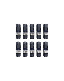 10x Konektor kablowy Mufa hermetyczna, IP68, prosty, 0.5-2.5mm², 16A, 250V HOROZ