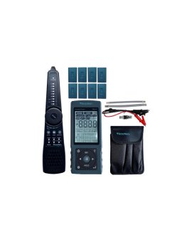 Tester kabli sieciowych RJ45 PREMIUM z pomiarem PoE, mocy optycznej długości przewodu + 8 terminatorów FORSCHER FS8107-8T