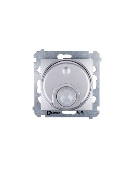 Simon 54 Czujnik ruchu z przekaźnikiem i zabezpieczeniem srebrny mat DCR11P.01/43