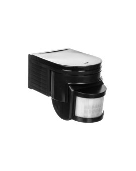 Czujnik ruchu Kanlux SLICK JQ-L-B PIR 1200W IP44 nadbudowywany zasięg do 12m 160st./20st. 3–2000 lx czarny 08391