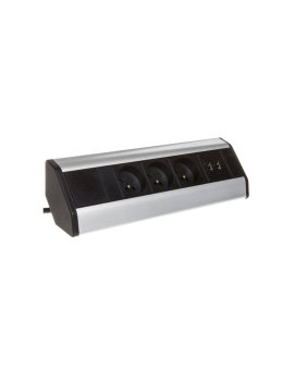 Gniazdo meblowe 3x250V AC z ładowarką 2xUSB i przewodem 1, 8m OR-AE-1360