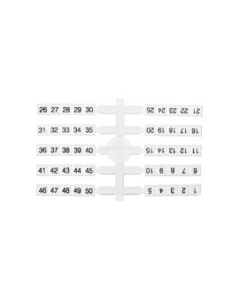 Oznacznik elastyczny do złączek szynowych EO3 /1-50/ 4x50szt. 003901772