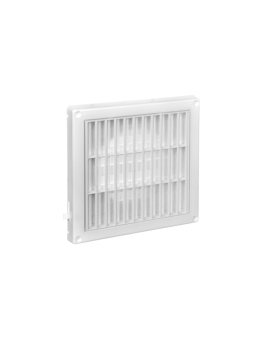 Kratka wentylacyjna 165x165mm fi 100mm biała żaluzja+sznurek T55