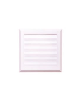 Kratka wentylacyjna 130x130mm fi 100mm biała żaluzja+sznurek rozpieracze T38