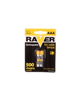 Akumulator Ni-MH LR03 / AAA 400mAh RAVER SOLAR /blister 2szt/ B7414