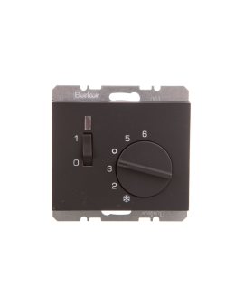 K.1 Regulator temperatury pomieszczenia z zestykiem zwiernym elementem centralnym i łącznikiem antracyt mat 20307106