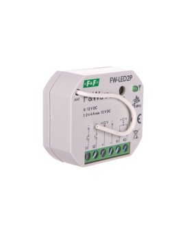 Radiowy dwukanałowy sterownik LED 12V - montaż p/t 10-16V DC FiWave FW-LED2P
