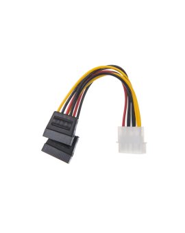 Kabel SATA zasilający MOLEX (M) - S-ATA (F) x2 13cm 68524