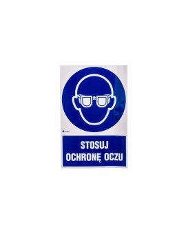 Samoprzylepna tabliczka ostrzegawcza /Stosuj ochronę oczu z podpisem/ IM/004/1/C1/F