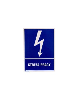 Samoprzylepna tabliczka ostrzegawcza /Strefa pracy 148x210/ 24EIA/Q4/F