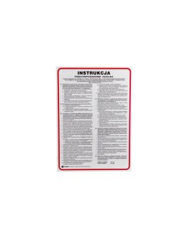 Tabliczka ostrzegawcza PCV /Instrukcja przeciwpożarowa ogólna/ IP02/P