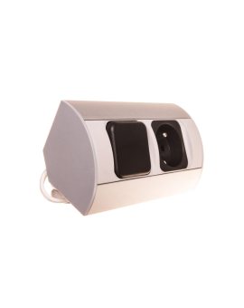 Gniazdo meblowe pojedyncze z/u 16A IP20 z wyłącznikiem aluminium/ tworzywo OR-AE-1302
