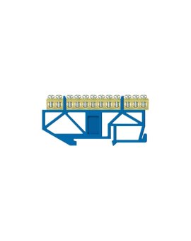 Listwa zaciskowa wysoka na szynę 12-torowa niebieska TH35 E.4045