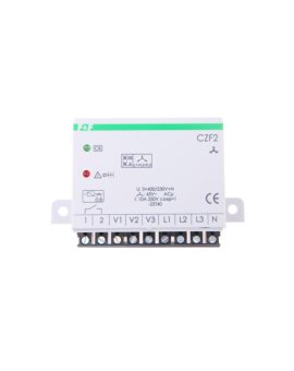 Przekaźnik zaniku i asymetrii faz z kontrolą styków stycznika 10A 1Z 4sek 45V CZF-2