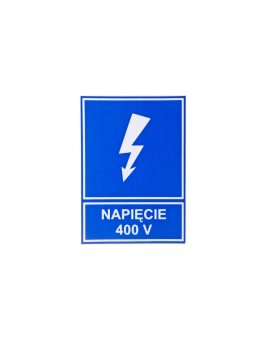 Tabliczka /znak informacyjny/ TZI 52X74S NAP.400V E04TZ-01041110900 /10szt./