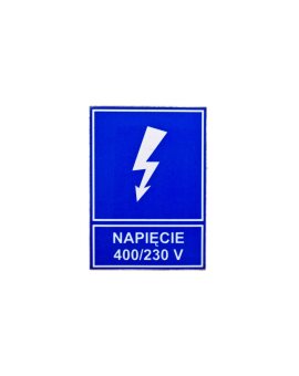 Tabliczka /znak informacyjny/ TZI 52x74S /NAPIĘCIE 400/230V/ E04TZ-01041111100 /10szt./