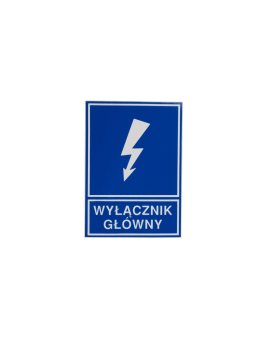 Tabliczka /znak informacyjny/ TZI 74X105S /WYŁĄCZNIK GŁÓWNY/ E04TZ-01041120200 /10szt./