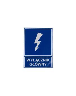 Tabliczka /znak informacyjny/ TZI 52X74S /WYŁĄCZNIK GŁÓWNY/ E04TZ-01041110200 /10szt./