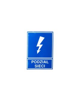 Tabliczka /znak ostrzegawczy/ TZI 148x210 /PODZIAŁ SIECI/ E04TZ-01041141600 /10szt./
