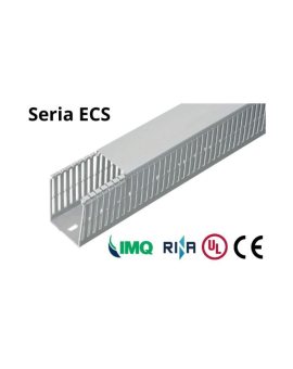 Korytko grzebieniowe samogasnące bezhalogenowe 40x60 szare z pokrywą ECSH4060 /2m/